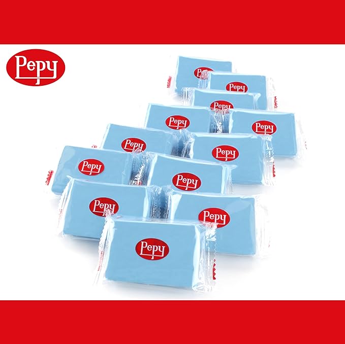 Pepy Plastilina Reusable and Non-Drying Modeling Clay; Set of 24 Bars, 1.4 Ounce Each, Perfect for Arts and Crafts Projects, Light Blue