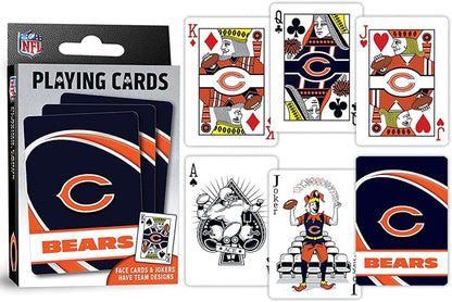 MasterPieces - NFL Playing Cards, Officially Licensed Chicago Bears Football Deck, Family Games for Adults and Kids, Standard Index