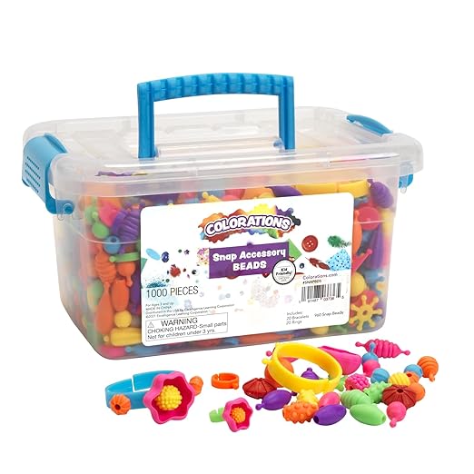 1000+ Snap Pop Beads for Girls Toys - Kids Jewelry Making Kit Pop-Bead Art and Craft Kits DIY Bracelets Necklace and Rings Toy for Age 3 4 5 6 7 8 Year Old (Large)