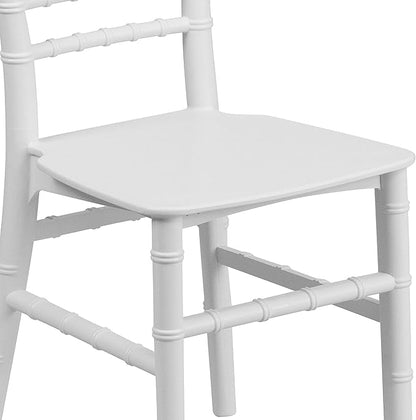 Flash Furniture Hercules Series Children's Resin Event Chair, Commercial/Residential All Occasion Chair, 330 lb. Static Weight Capacity, White