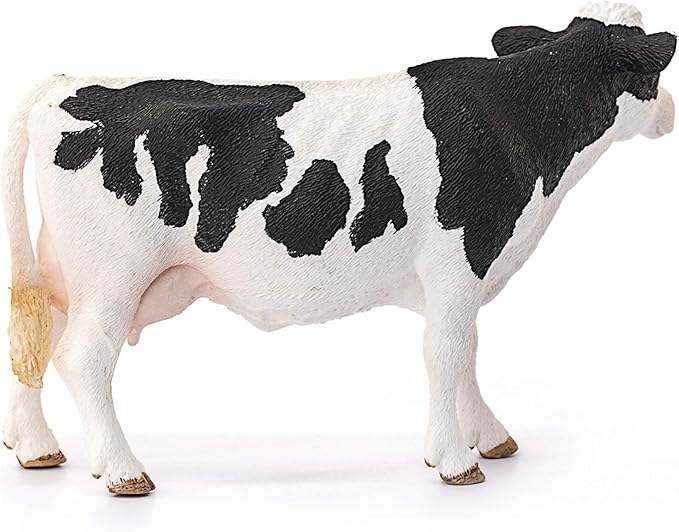 Schleich Farm World, Farm Animal Toys for Kids Ages 3 and Above, Black and White Holstein Cow Toy Figure