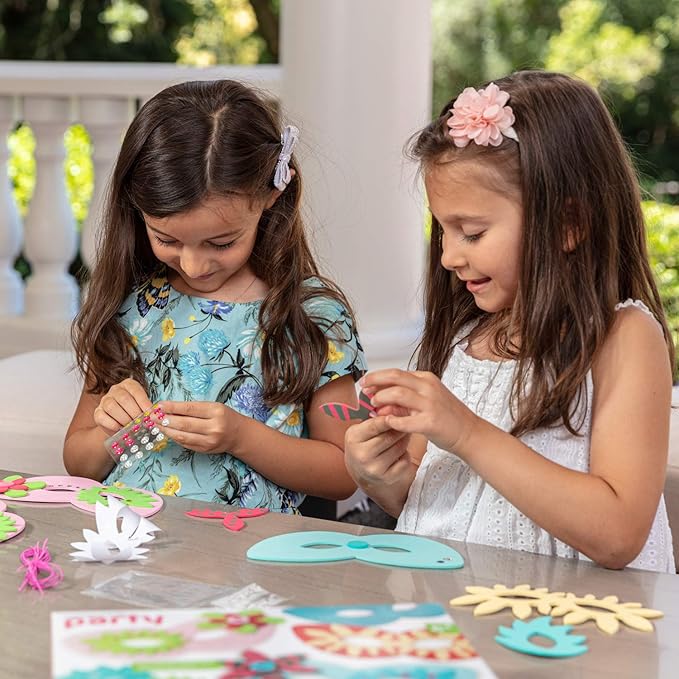 Serabeena Masquerade Mask for Kids - Masquerade Mask Kit for Girls - DIY Masks to Decorate for Kids - Girls Masquerade Masks with Decorations - Colorful Craft Masks - 6 Masks to Decorate - Ages 4-7