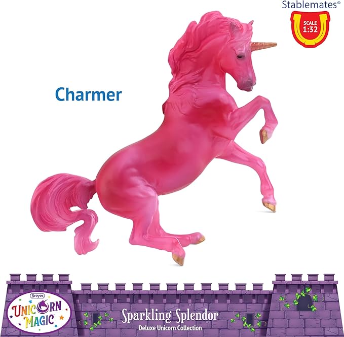 Breyer Horses Stablemates Sparkling Splendor Deluxe Unicorn Set | 8 Unicorn Set | Unicorn Toy | Horse Figurines | 3.75" x 2.5" | 1:32 Scale | Model #6937