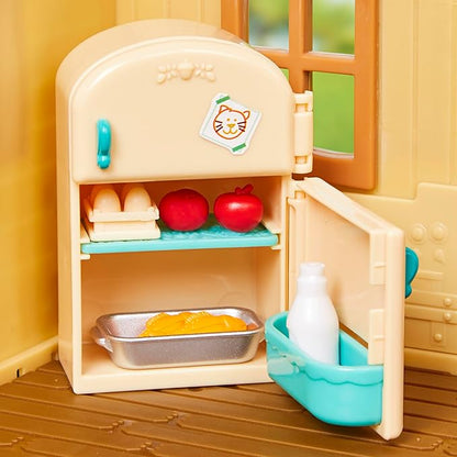 Li’l Woodzeez –Country Kitchen Set – 30Pcs Miniature Dollhouse Furnitures & Accessories – Pretend Play Food – Gift Toy for Kids 3 Years +