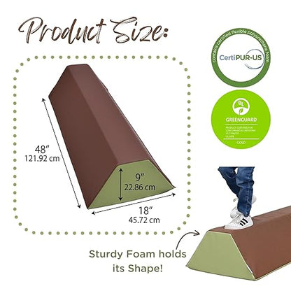 Children's Factory Soft Balance Beam, Firm Foam Walking Beam, Build Coordination and Gross Motor Skills, Woodland