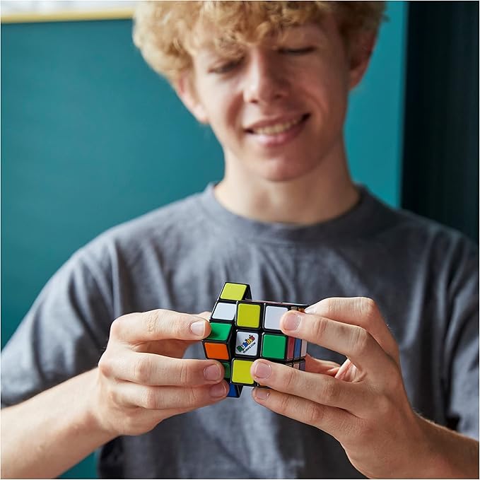 Rubik’s Cube, Original 3x3 Puzzle Brain Teaser Fidget Toy with Removable Interchangeable Mod Stickers to Customize, for Adults & Kids Ages 8 and up