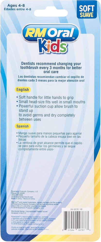 Kids Healthy Fun Suction Cup Soft Toothbrushes, 4 Count Twin Pack