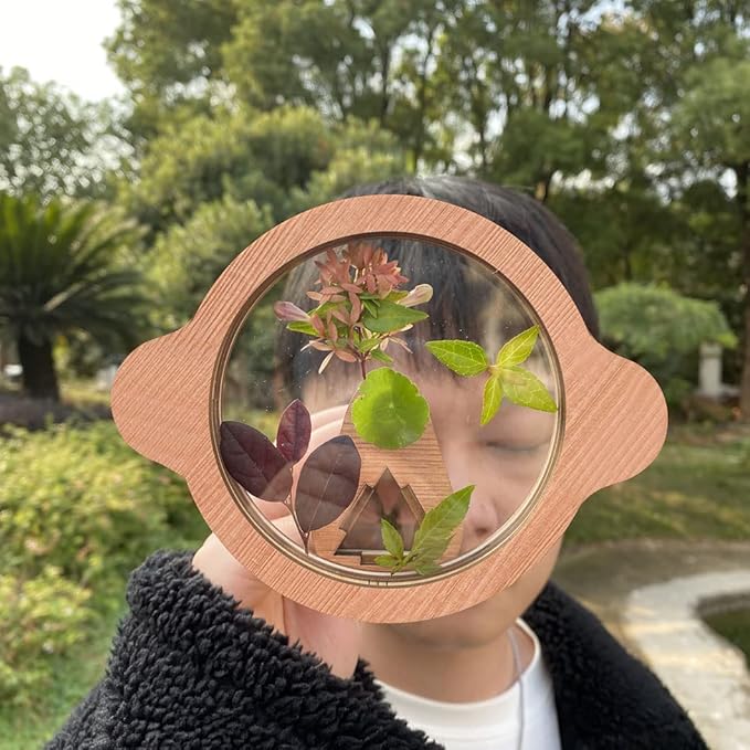 2PCS Natural DIY Kaleidoscope Kit for Kids, Newest Outdoor Classic Handmade Education Toys, Magic Wooden Rotating Kaleidoscope Making Set, Best Gift for Nature Lovers (2 Pcs Planets)