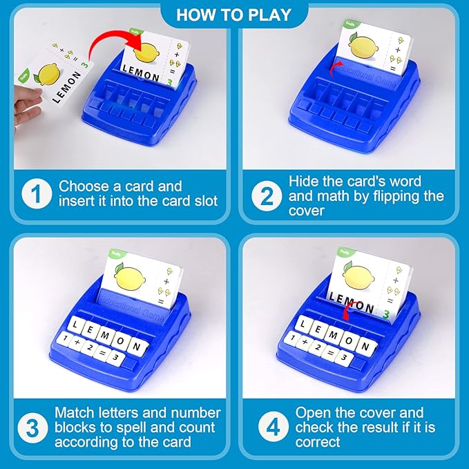 Flash Cards for Kids, 2 in 1 Education Matching Letter Games,Phonics Alphabet Spelling & Reading Toys, Learning Toy Birthday Gifts for Preschool Kindergarten Boys Girls Activities Ages 4-8