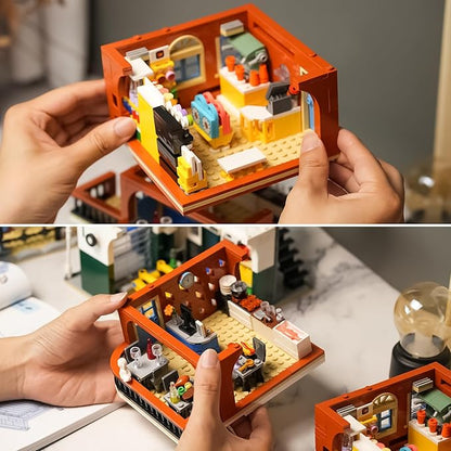 City Car Repair Shop Building Set Compatible with Lego for Adults, Architecture Building House Kit for Boys and Girls 8-14 Years 1637 pcs