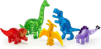 MAGNA-TILES Dinos 5-Piece Magnetic Construction Set, The ORIGINAL Magnetic Building Brand