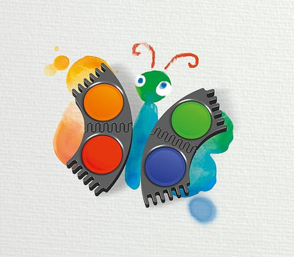 Faber-Castell Connector Watercolor Paint Set for Kids - 12 Watercolor Paint Colors, Watercolors for Kids Ages 6-8+, Multicolor