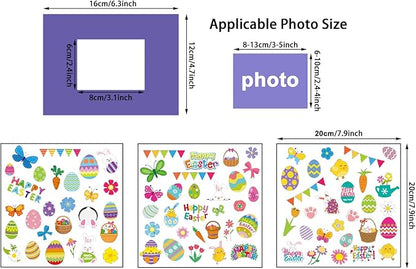 chiazllta Easter Kid's Craft Kits Easter Picture Frames Craft Bunny Egg DIY Photo Frames Suitable for Easter Class Game Activities Gift for Kids