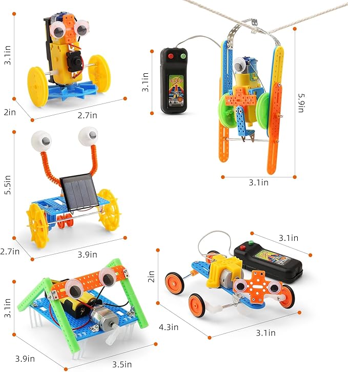 STEM Robotics Science Kits, Crafts for Boys 6-8 Girls 8-12, Robot Building Kit for Kids 8-10, Electronic Science Experiments Activities, Engineering Toys 7+ 6 7 8 9 10 11 12 + Year Old Gifts