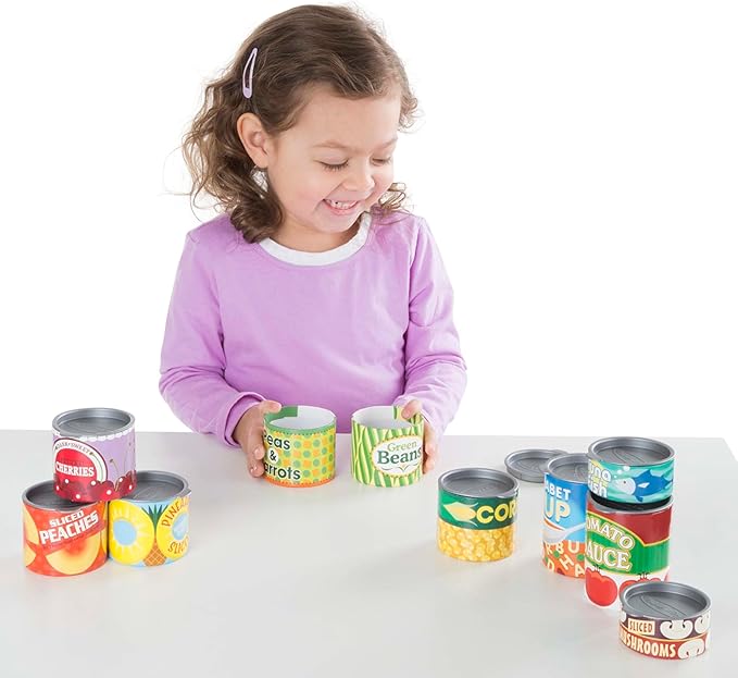 Melissa & Doug Canned Food Play Set Pretend Play Play Food 3+ Gift for Boy or Girl