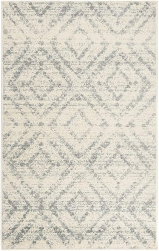 SAFAVIEH Adirondack Collection Accent Rug - 3' x 5', Ivory & Light Blue, Modern Distressed Design, Non-Shedding & Easy Care, Ideal for High Traffic Areas in Entryway, Living Room, Bedroom (ADR131T)
