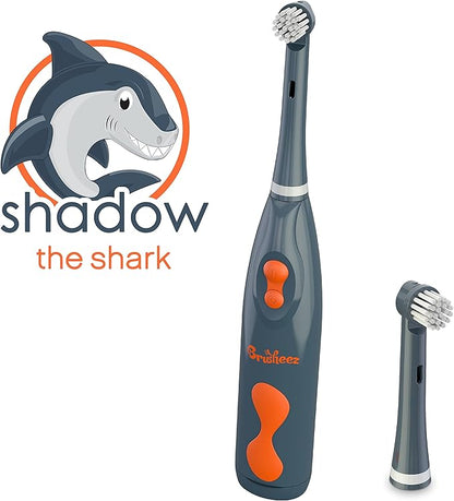 Brusheez Electronic Toothbrush Replacement Brush Heads 2 Pack (Shadow The Shark)