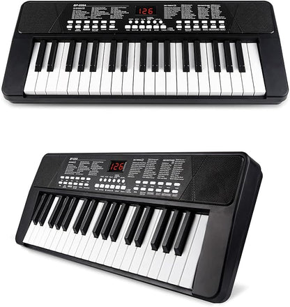 Piano Keyboard for Beginners, 37 Keys Kids PIano, Built-in 1200mA Rechargeable Battery Electronic Piano Keyboards Portable Music Keyboard Pianos with Mic LED Screen Teaching Gift for Beginner, Black