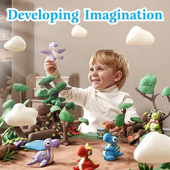 Green Crafting Clay, 36 Pack Moldable Super Light Weight Air Dry Foam Clay Perfect for Arts & Crafts