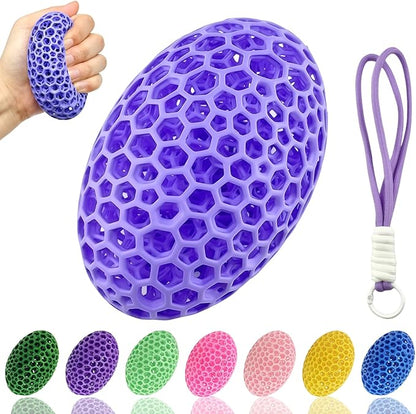3D Printed Fidget Toys Stress Ball for Adults Grip Strength Trainer,Squishy Fidget Toy for Hand Therapy Bouncing Ball for Anxiety Relief,Classroom Gifts Kids Focus Decompression Ball for Office