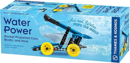 Thames & Kosmos Water Power STEM Experiment Kit | Build Your Own Rocket-Propelled Cars, Boats, and More! | Explore Physics of Air & Water, Pneumatics | 6 Models | Full-Color Manual & Experiment Guide