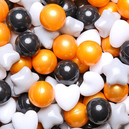 GOGOSO Ball Pit Balls,Plastics Balls for Ball Pit, Stars Hearts Shape for PastelBall for Toddlers Kids