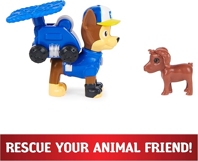 Paw Patrol, Big Truck Pups Chase Action Figure with Clip-on Rescue Drone, Command Center Pod and Animal Friend Kids Toys Ages 3 and up