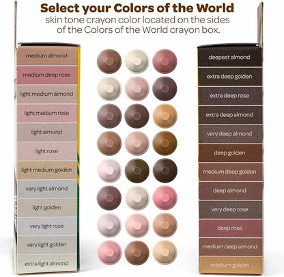 Crayola Bulk Crayon Set, Colors of The World, Multicultural Crayons, School Supplies, 6 Sets of 24 Colors