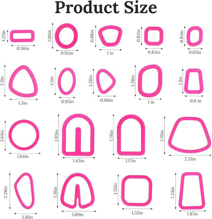 18Pcs Polymer Clay Cutters, Clay's Cutters for Polymer Clays Jewelry, Clay Earring Cutter, Gem Clays Jewelry Making Tools