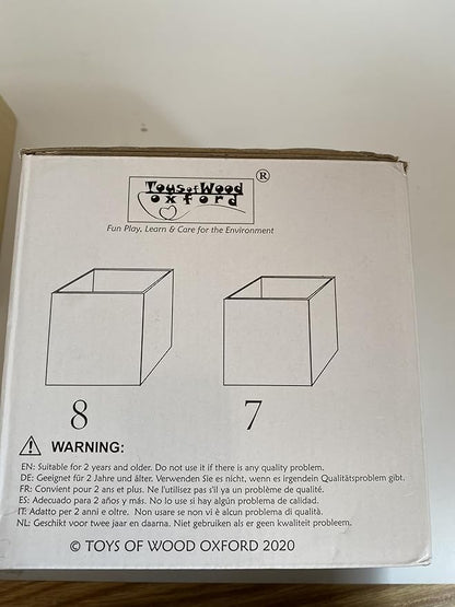 TOWO Wooden Stacking Boxes-Nesting and Sorting Cups Blocks for Toddlers-Stacking Cubes Educational Learning Toys for 2 Years Old Montessori Materials