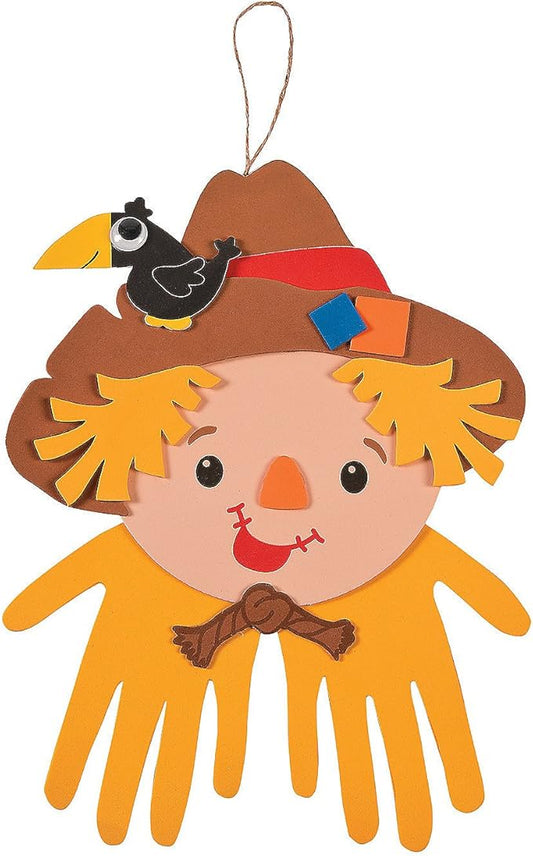 Scarecrow Handprint Craft Kit - Makes 12 - Fall Crafts for Kids and Fun Home Activities