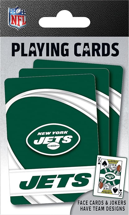 MasterPieces - NFL Playing Cards, Officially Licensed New York Jets Football Deck, Family Games for Adults and Kids, Standard Index