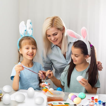 10pcs Wooden Fake Eggs, White Wooden Easter Eggs, DIY Kitchen Pretend Game Food Set, Children's Kitchen Game Toys, Home Decoration Products, Fake Eggs for Home Farm Decoration