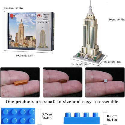 STMIGAIBLOCKS 3819PCS New York Empire State Micro Building Blocks Set,Commemorative Architectural Model Building,Unique Choice for 6+ Kids or Adults