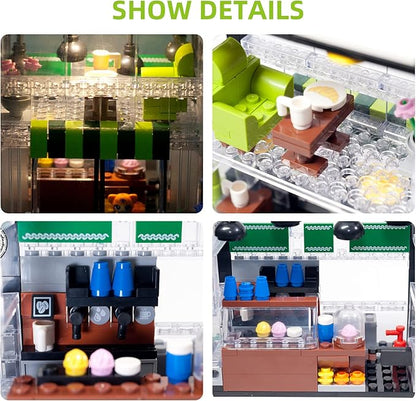 QLT Coffee Shop Building Set, Friends House Create Elegance and Warmth Environment, Nice Gift with Beautiful Gift Box for Girls 6-12 and Building Blocks Lover (589 Pcs)