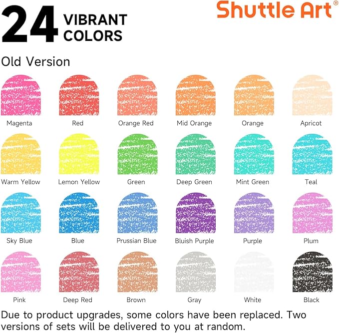 Shuttle Art Crayons Bulk Set - 24 Boxes of 24 Assorted Colors, 576 Count Durable & Non-Toxic Teacher-Quality Crayons, School Supplies bulk in Crayons For Family Class Party Favors