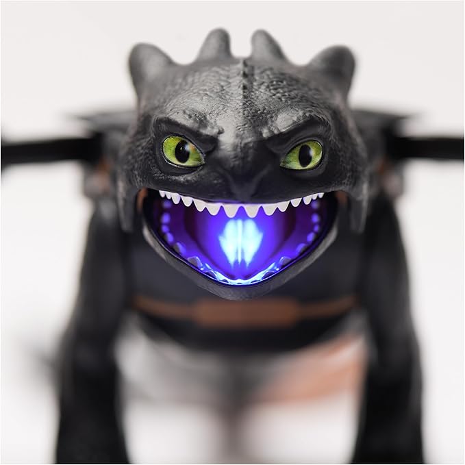 DreamWorks Dragons, How to Train Your Dragon, Ultimate Plasma Blast Toothless, 25” Wings with Lights & Sounds Action Figure, Kids Toys for Boys Ages 4 and up