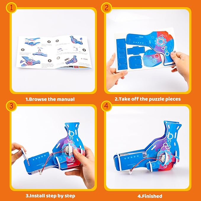PLANEKO STEM Kits for Kids Age 8-10 Science Kits STEM Projects Craft for Kids Building Kits 3D Puzzle for Kids Age 8-12 STEM Activities Toy for Boys Girls 6 7 8 9 10 11 12+ Year Old Birthday Gift