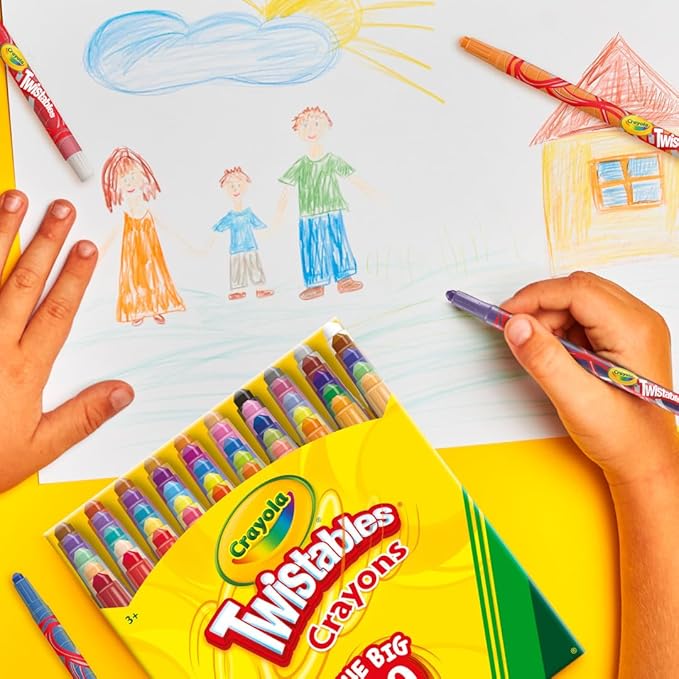 Crayola Mini Twistables Crayons for Kids (50ct), Arts & Crafts Supplies, Toddler Crayons for Coloring Books, Easter Basket Stuffer for Kids, Gifts
