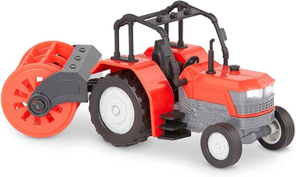 Driven Farm Tractor Toy with Detachable Rotary Hoe & Realistic Engine Sounds - Light-Up Headlights & Interactive Features - Educational Vehicle Toys for 3 Year Old Boys - Batteries Included