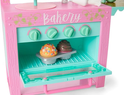 American Girl WellieWishers 14.5-inch Doll Birthday Cupcake Kitchen Playset with Oven and Baking Equipment, For Ages 4+