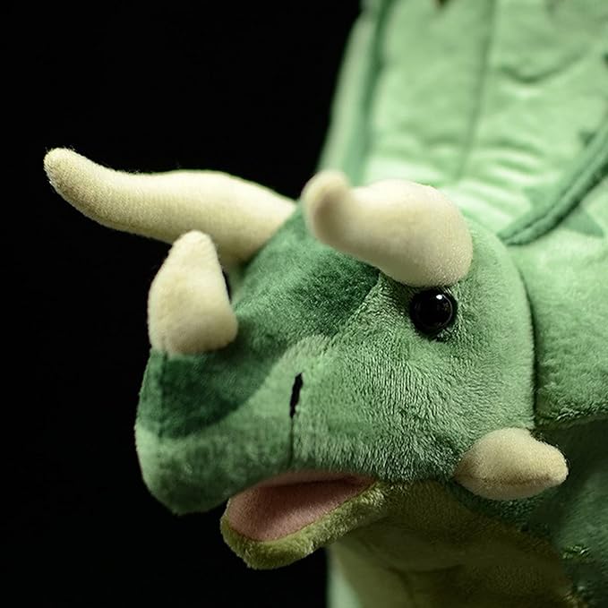 ZHONGXIN MADE Simulation Pentaceratops Dinosaur Stuffed Plush Toy - Cute Soft Lifelike Pentaceratops Figurines Model Toy, Real Life Dinosaur Stuffed Animal Toys, Educational Gifts for Kids,13 Inches