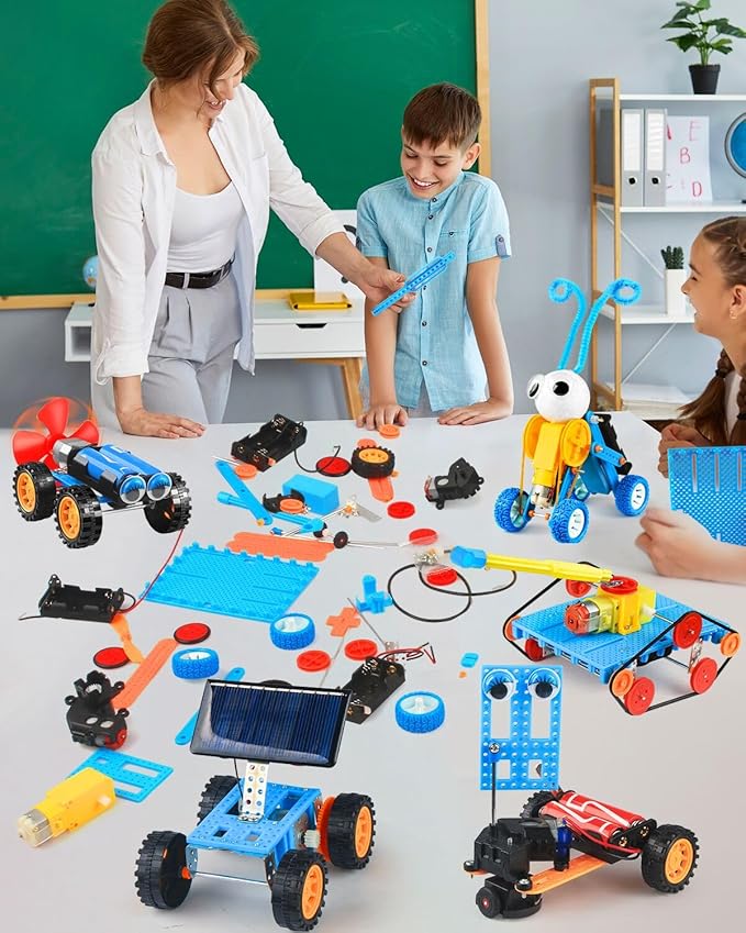 Poraxy STEM Kits for Kids Age 5-7 8-10, 6 Set Robot Building Toys for Ages 8-13, Science Activities Engineering Crafts Projects 6-8 8-12, Birthday Gifts for Boys Girls 6 7 8 9 10 11 12 13 Year Old
