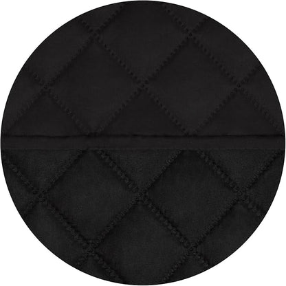 PureFit Reversible Quilted Sofa Cover, Water Resistant Slipcover Furniture Protector, Washable Couch Cover with Non Slip and Elastic Straps for Kids, Dogs, Pets (XX Large, Black/Black)