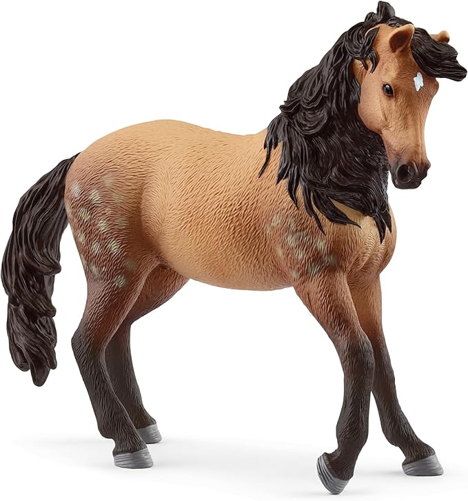 Schleich Horse Club - Andalusian Mare - 5" Hand-Painted Collectable, Realistic Toy Horse Figurine for Girls and Boys. Durable Educational Figure for Fun Imaginative Play. Cool Kids Toys Ages 5+ 14894