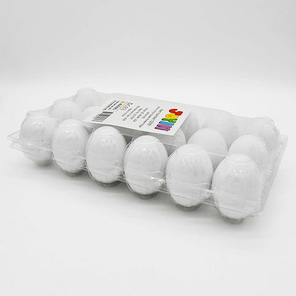 18 Pcs Easter Egg, White Wooden Eggs, Life Size Plain Decorating Eggs for Kids Easter DIY Paint Your Own Egg Decor, Easter Craft, Easter Eggs Hunt, Easter Basket Stuffers, School Activities Supplies