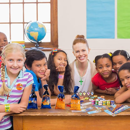 Vanblue 72pcs Christian Party Favors Religious Easter Gifts for Kids Bulk,Easter Basket Stuffers Jesus Gifts Sunday School Classroom Reward Prize Fillers with Bookmarks,Jesus Loves you gifts for kids