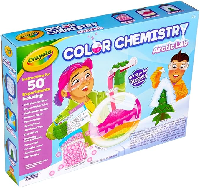 Crayola Arctic Color Chemistry Set for Kids, Steam/Stem Activities, Educational Toy, Ages 7, 8, 9, 10