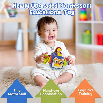 OSIMILY Toys for 1 Year Old Boy, Busy Cube Montessori Toys for 1+ Year Old,Sensory Toys for Toddlers 1-3,Fine Motor Skills Educational Toys,Birthday Gift for Baby Aged 6, 9, 10, 12, 18 Months