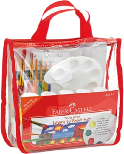 Faber-Castell Young Artist Learn to Paint Set - Washable Paint Set for Kids